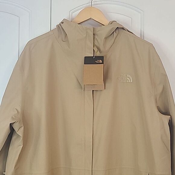 The North Face Daybreak Hooded Rain Jacket Parka Beige Women’s 1X - Picture 4 of 16
